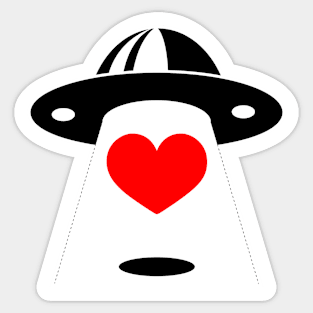 heart UFO Sticker